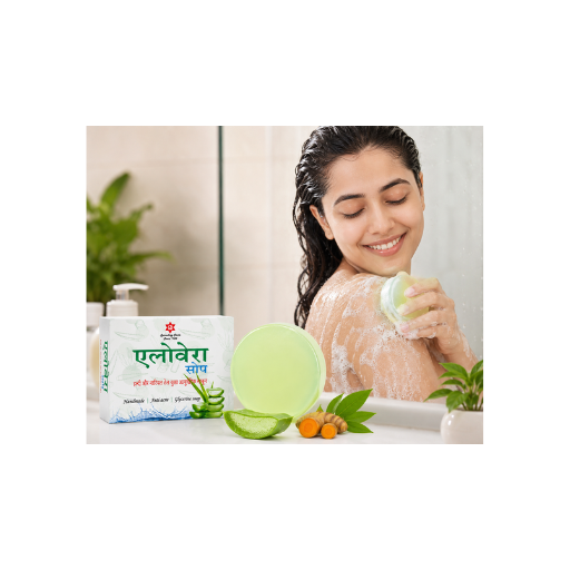 Aloevera Glycerine Soap | Anti Acne Ayurvedic Bath Soap | Moisturizing & Skin Nourishing | 100g